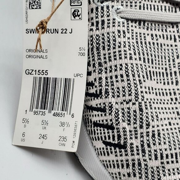 Adidas Swift Run 22 Mens Gray Black Running Shoe Sneaker GZ1555 Size 6 - Picture 8 of 8